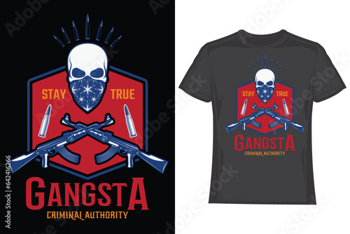 gangsta vector t-shirt design, war t-shirt design