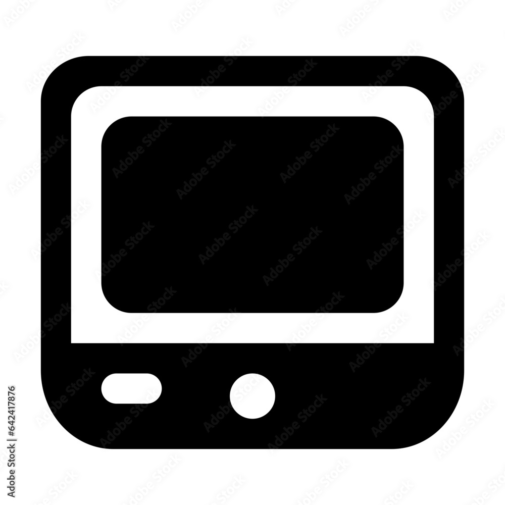 Laptop device depicted with a solid icon Laptop device depicted with a solid icon