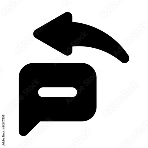 Solid autoresponder icon for email