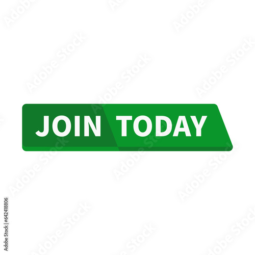 Join Today In Green Rectangle Shape For Promotion Business
