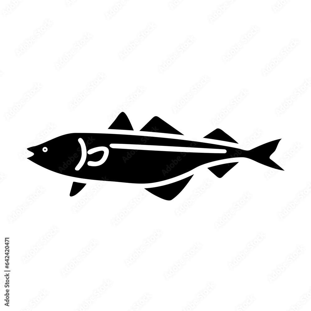 Obraz na plátne pollack fish vector icon