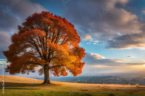 autumn landscape with tree