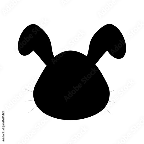 illustration head of rabbit