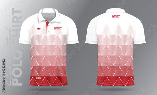red polo mockup shirt template design uniform for sport jersey