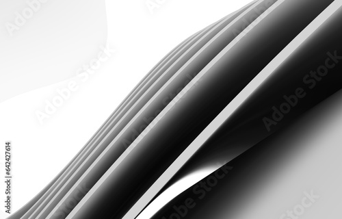 Abstract geometric white-gray background, 3d render