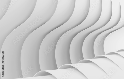Light gray abstract undulating background, 3d render