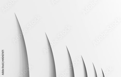 White abstract background with scratches, 3d render
