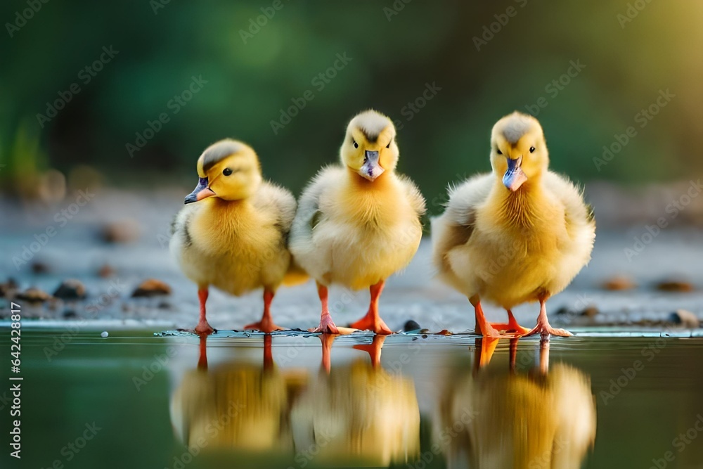 duck with ducklings  generated by AI