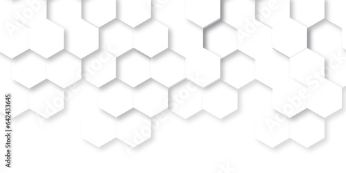 Abstract background with hexagons honeycomb technology texture. Hexagonal shape structure light geometric cell. Surface polygon pattern with glowing seamless hexagon and futuristic business.