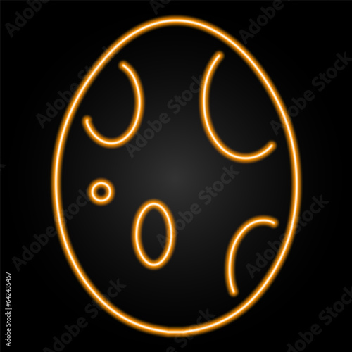 dino egg neon sign, modern glowing banner design, colorful modern design trend on black background. Vector illustration.