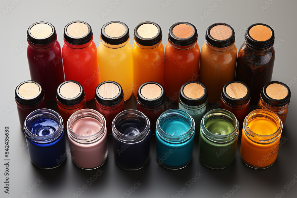 Aerial View of Liquid Paints Aerial View of Liquid Paints