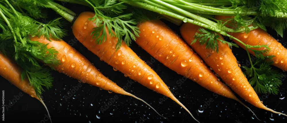 Carrot Banner: Fresh Carrots Background - Wide Shot Food Photography Carrot Banner: Fresh Carrots Background - Wide Shot Food Photography