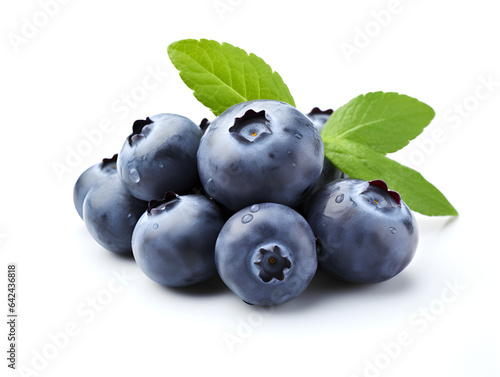 Blueberries contain anthocyanin, a reddish-purple flavonoid substance that helps strengthen blood vessels, improves blood circulation at a smaller level. Generative AI. Illustration. photo