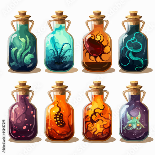 Embrace the eerie spirit of halloween with artful potion. AI Generation.