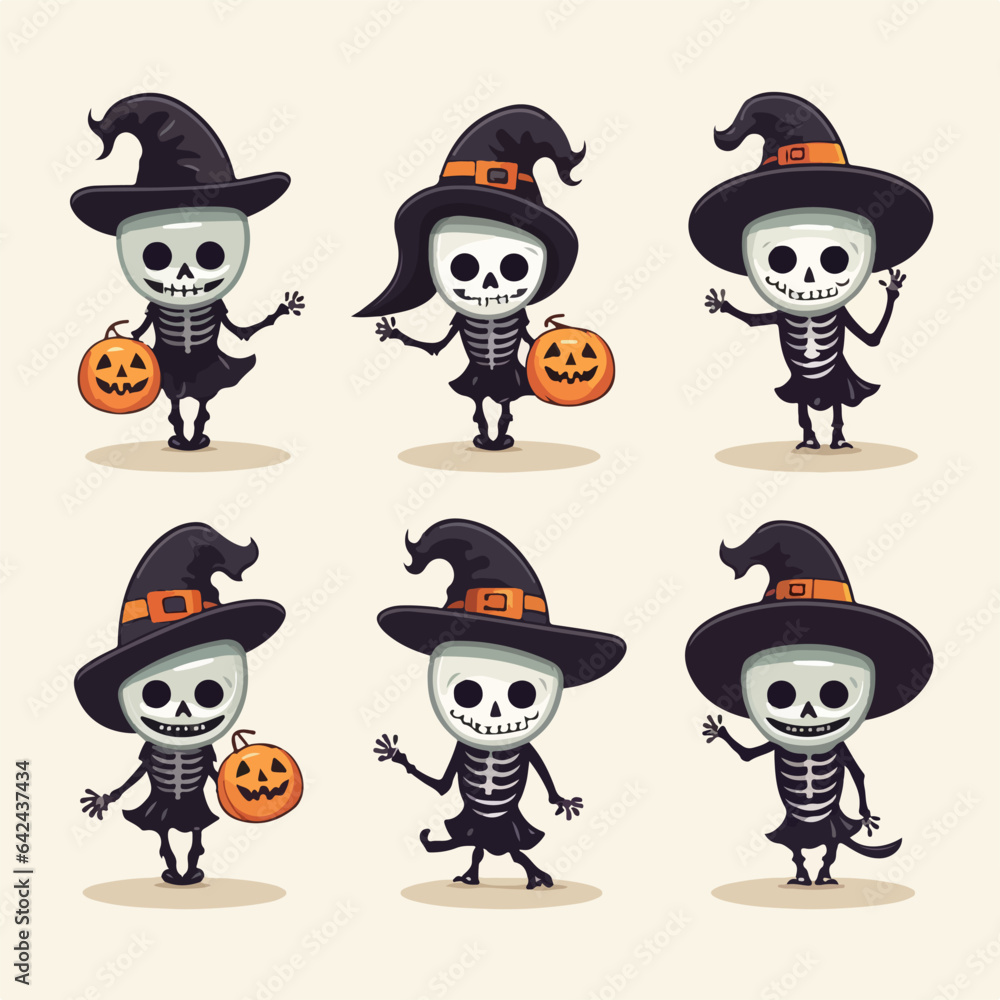 Illustration of a Halloween skeleton. AI Generation. Illustration of a Halloween skeleton. AI Generation.