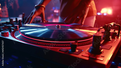 DJ at the turntable during ...