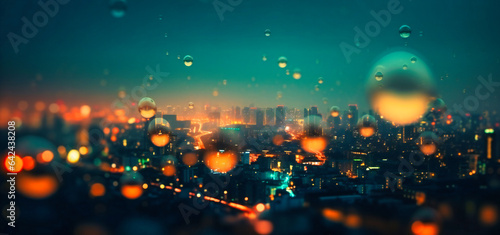 Evening Cityscape in Blur: Urban Twilight