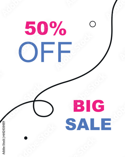 Promo banner template. Special sale offer. Vector illustration, background