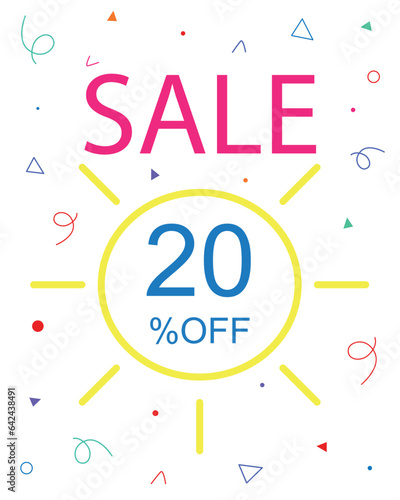 Promo banner template. Special sale offer. Vector illustration, background