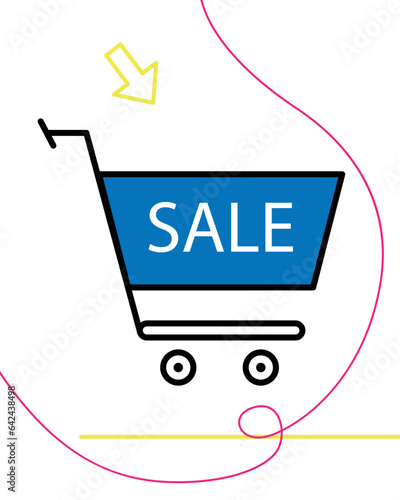 Promo banner template. Special sale offer. Vector illustration, background