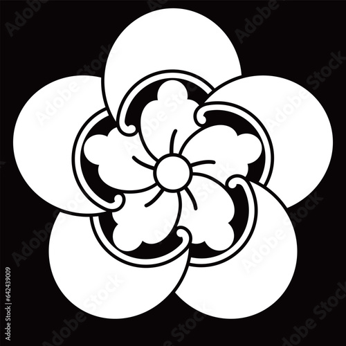 家紋です。念じ五つ瓜に唐花といいます。