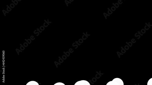 Rising colorful balloons isolated with alpha channel