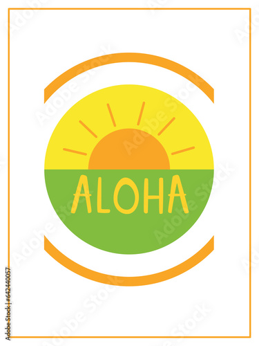 Flat vector illustration. Background for posters, covers, flyers, banners in a minimalist style. Summer design for printing