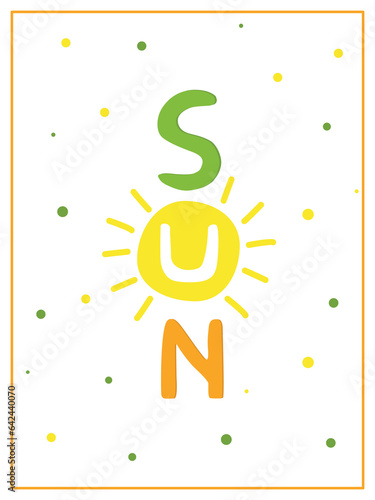 Flat vector illustration. Background for posters, covers, flyers, banners in a minimalist style. Summer design for printing