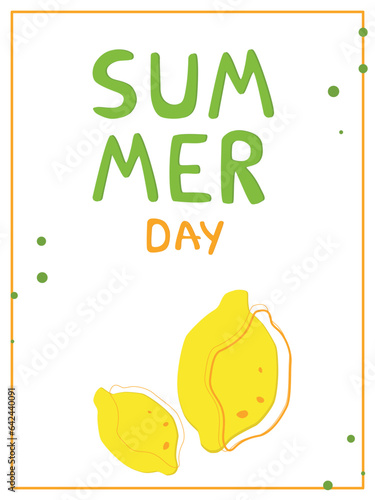 Flat vector illustration. Background for posters, covers, flyers, banners in a minimalist style. Summer design for printing