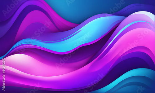 Colorful Abstract Wave Background, blue, purple, pink, white