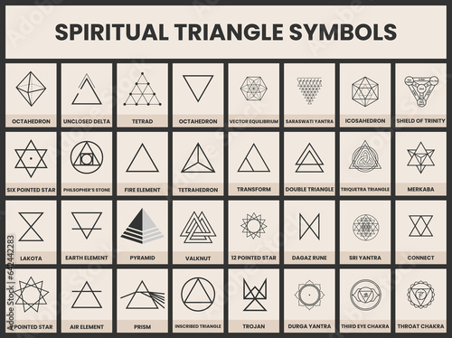 SPIRITUAL TRIANGLE SYMBOL, VECTOR DESIGN. Ep 10