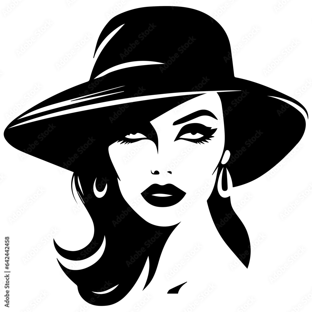 Woman Profile Silhouettes - Vector Illustration Woman Profile Silhouettes - Vector Illustration