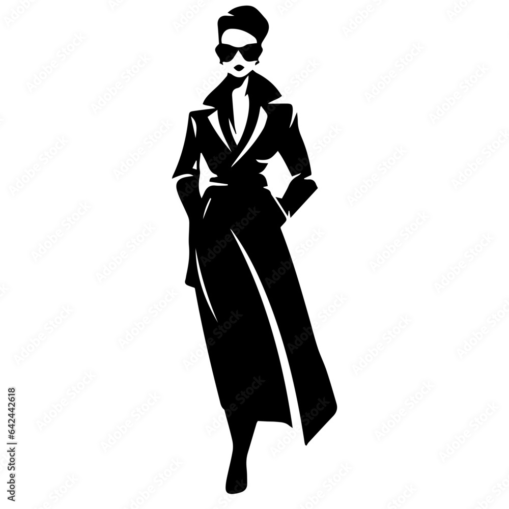 Woman Profile Silhouettes - Vector Illustration Woman Profile Silhouettes - Vector Illustration