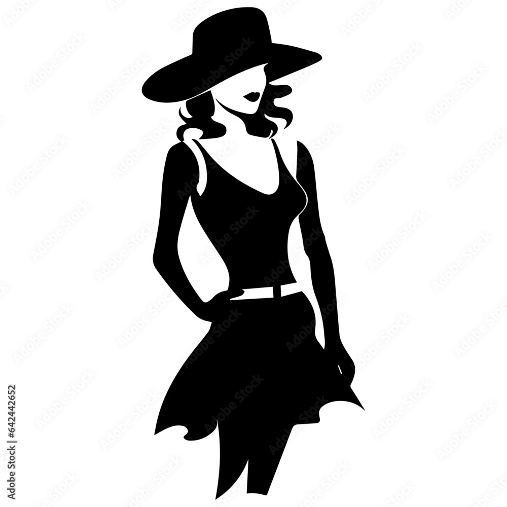 Woman Profile Silhouettes - Vector Illustration Woman Profile Silhouettes - Vector Illustration