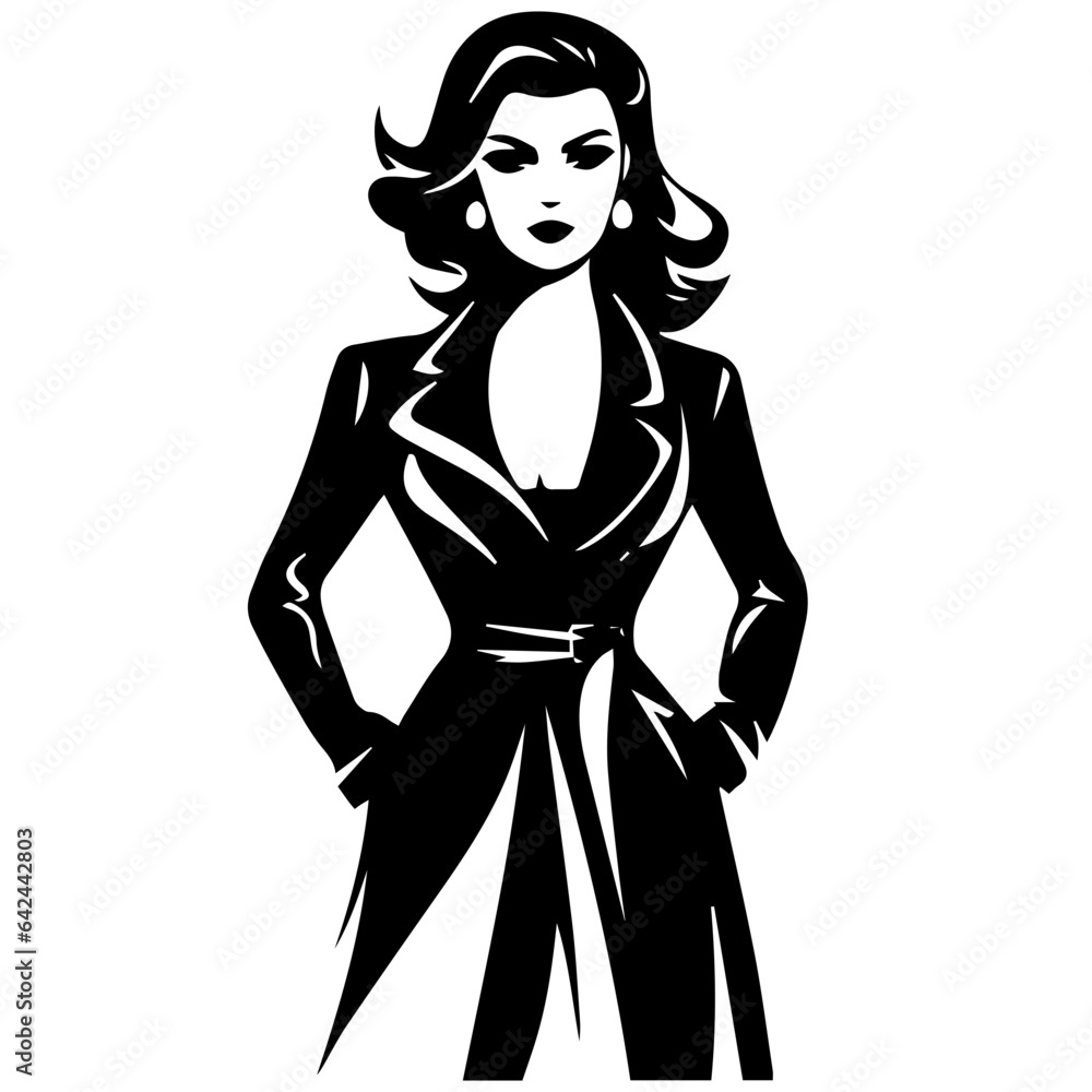 Woman Profile Silhouettes - Vector Illustration Woman Profile Silhouettes - Vector Illustration