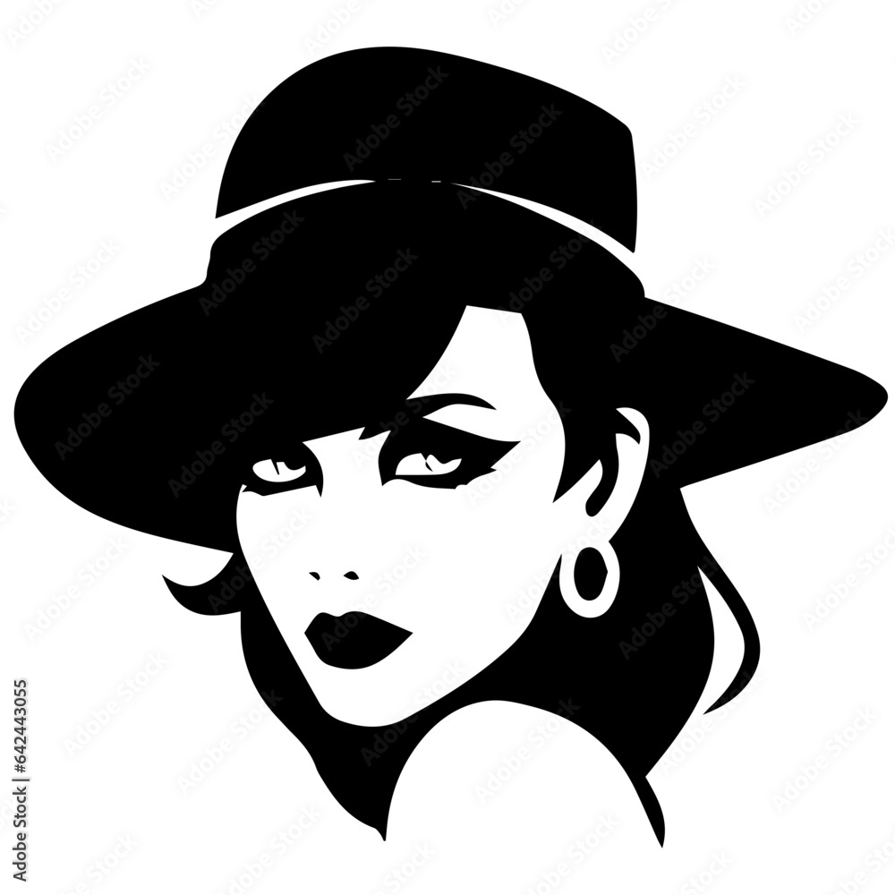 Woman Profile Silhouettes - Vector Illustration Woman Profile Silhouettes - Vector Illustration