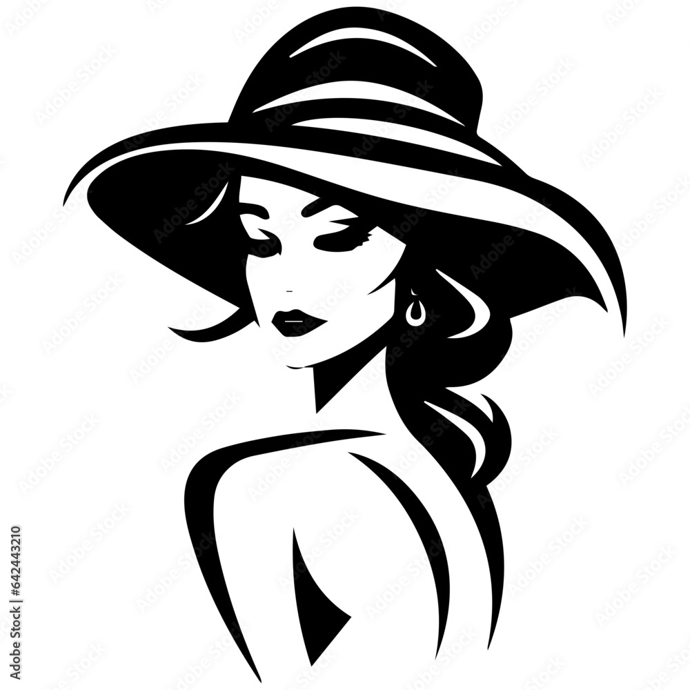 Woman Profile Silhouettes - Vector Illustration Woman Profile Silhouettes - Vector Illustration