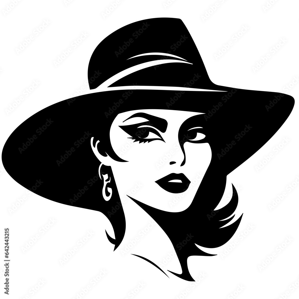 Woman Profile Silhouettes - Vector Illustration Woman Profile Silhouettes - Vector Illustration