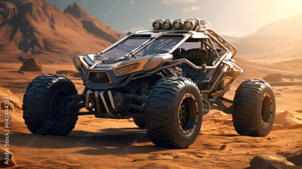 Luxe Desert Voyage Guided by a Futuristic Off-Road Auto
