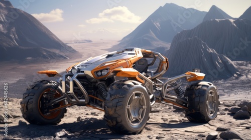 Futuristic All-Terrain Explorers: Hi-Tech Luxury Cars in the Desert
