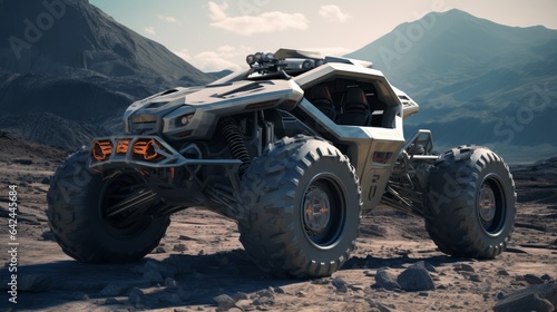 Off-Road Adventurers: Futuristic Buggy Cars Roaming the Desert