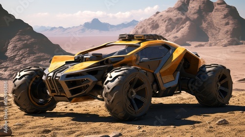 Off-Roading Wonders in Style: Futuristic 4x4 Cars Conquer Arid Lands © Yaroslav Herhalo