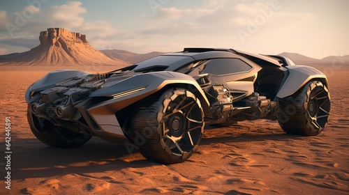 Futuristic All-Terrain Escapades: Hi-Tech Off-Road Cars in Desert Expeditions