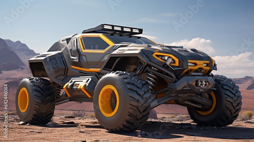 Desert Discoveries in Luxury Bliss: Futuristic 4x4 Cars Roaming Free