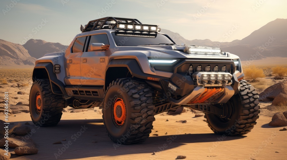 Desert Rendezvous in Luxury Bliss: Hi-Tech 4x4 Luxury Cars Adventuring Freely