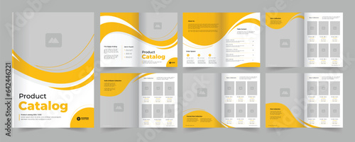 Product Catalogue Design or  12 Pages Yellow Catalog Template 