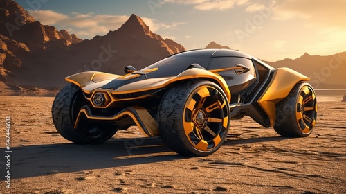 Desert Dreamscape: Sandy Adventure with Luxury Auto