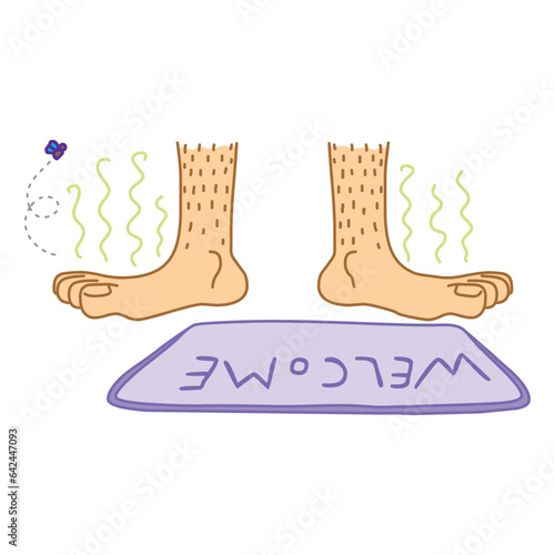 guest with dirty smelly foot