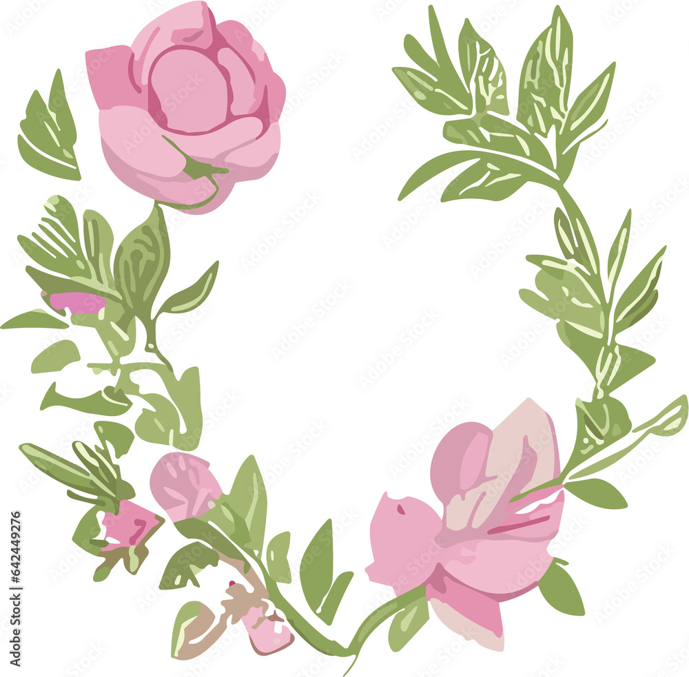 Rose Garden Elegance: Floral Border Art