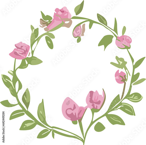 Rose Garden Elegance: Floral Border Art